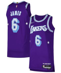 LeBron James Los Angeles Lakers Nike Authentic Player Jersey - City Edition - Purple