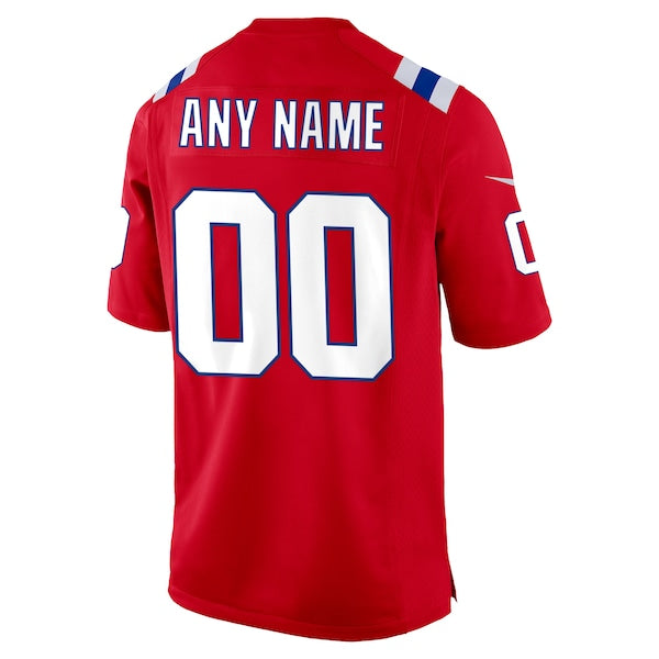 New England Patriots Nike Alternate Custom Jersey - Red - Image 3