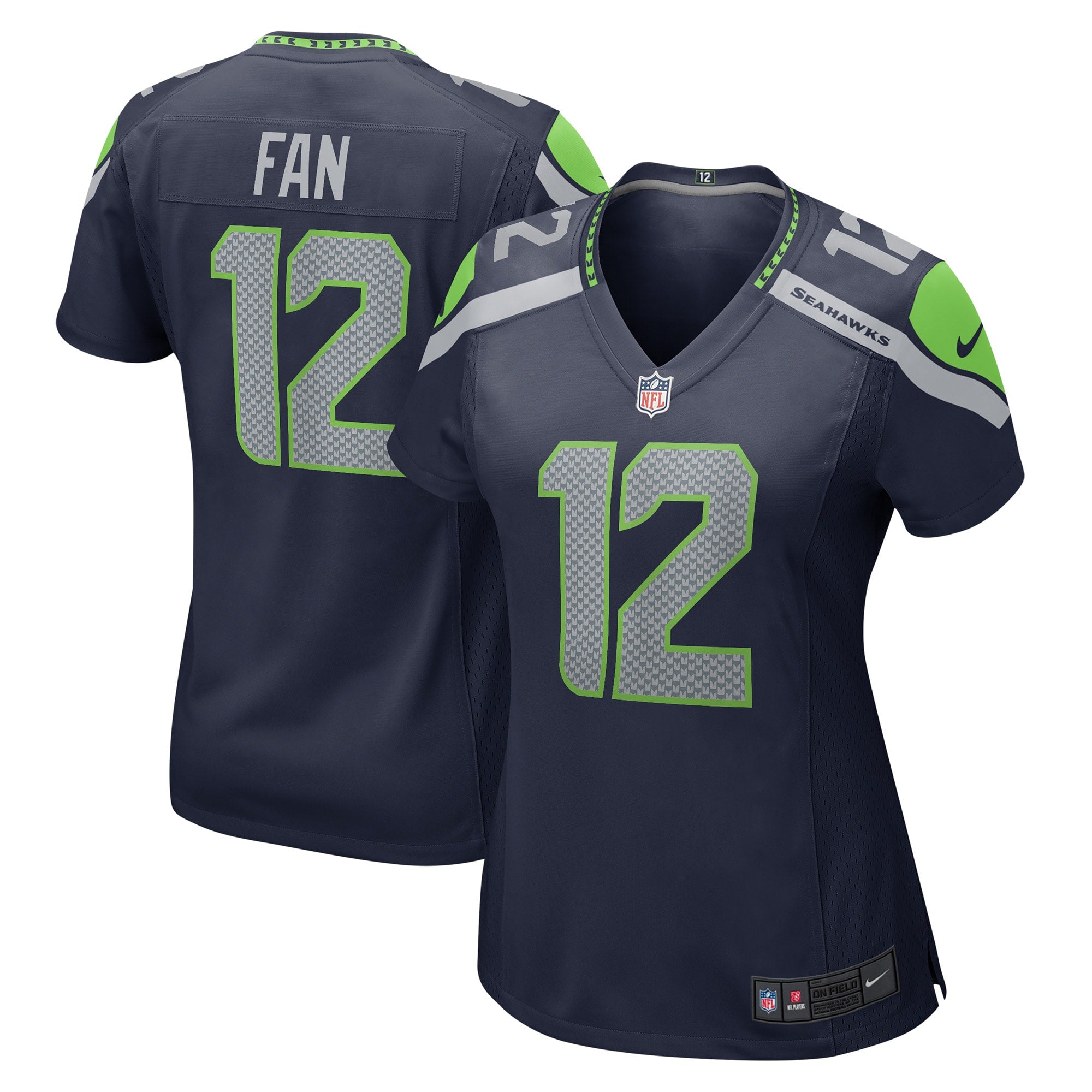 12th Fan Seattle Seahawks Nike Women's Player Jersey - Royal/Navy - Image 6