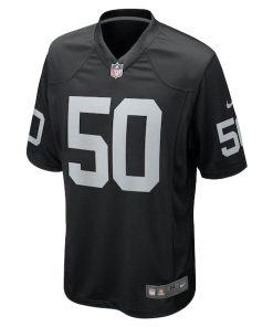 Alternative view of Jacob Bobenmoyer Las Vegas Raiders Nike Game Player Jersey - Black
