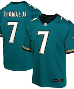 Brian Thomas Jr. Jacksonville Jaguars Nike Youth Alternate 2 Prowler Throwback Game Jersey - Teal