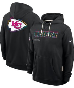 Kansas City Chiefs Nike Tall 2025 NFL Crucial Catch Sideline Standard Issue Dri-FIT Hoodie - Black