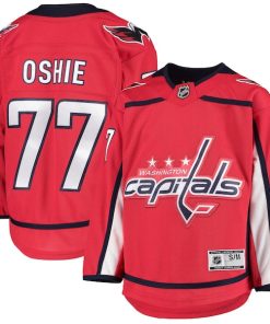 TJ Oshie Washington Capitals Youth Home Premier Player Jersey - Red/Navy