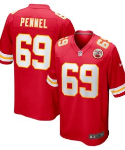 Alternative view of Mike Pennel Kansas City Chiefs Nike  Game Jersey -  Red