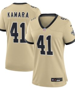 Alvin Kamara New Orleans Saints Nike Women's Gameday Golds Alternate Game Player Jersey - Gold/Black/White