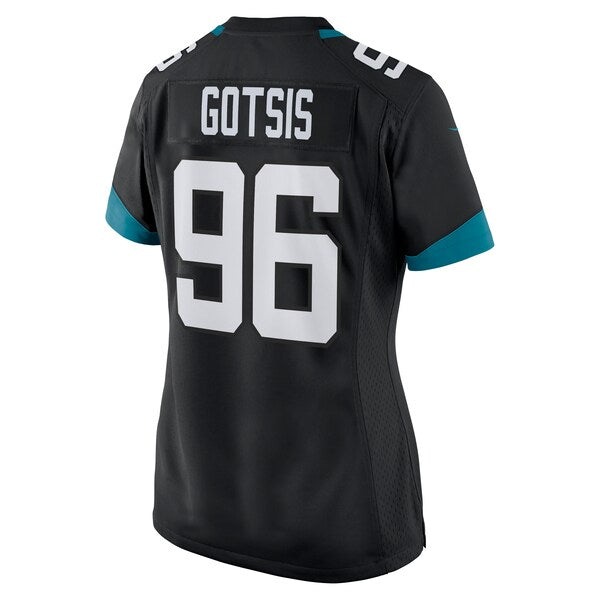 Adam Gotsis Jacksonville Jaguars Nike Women's Game Jersey - Black/Teal - Image 4