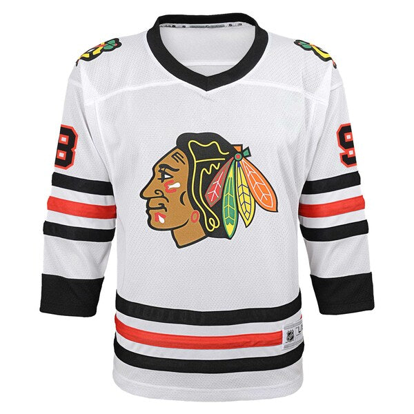 Connor Bedard Chicago Blackhawks Youth Away Replica Player Jersey - White/Red - Image 3