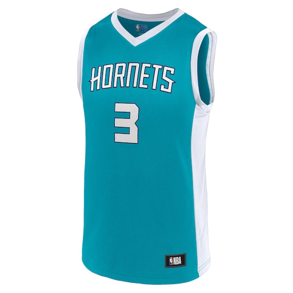 Men's Terry Rozier Teal Charlotte Hornets Player Jersey - Image 2