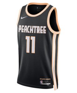 Alternative view of Trae Young Atlanta Hawks Nike Unisex 2025/26 Swingman Jersey - Black - City Edition