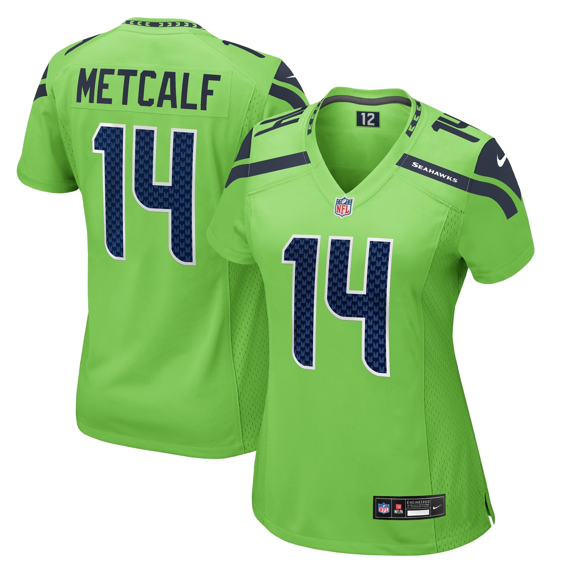 DK Metcalf Seattle Seahawks Nike Women's Team Game Jersey - College Navy - Image 5