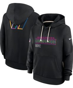 Washington Commanders Nike Women's 2025 NFL Crucial Catch Sideline Standard Issue Dri-FIT Hoodie - Black