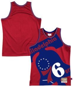 Philadelphia 76ers  Hardwood Classics Blown Out Fashion Jersey - Red