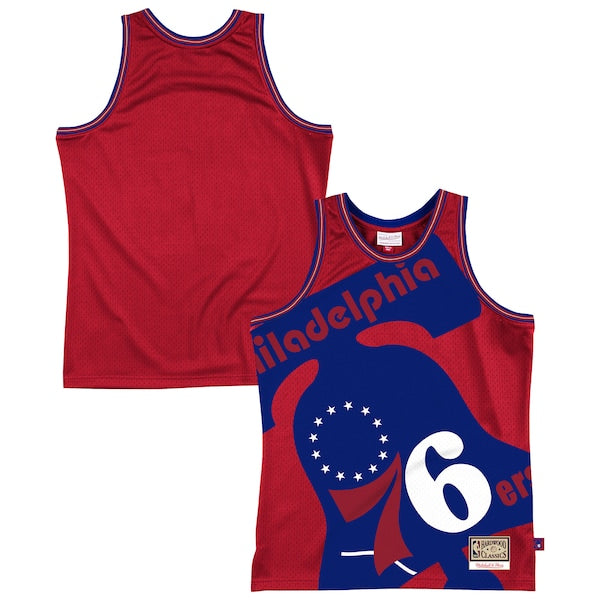 Philadelphia 76ers Hardwood Classics Blown Out Fashion Jersey - Red