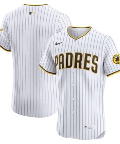 Alternative view of San Diego Padres Nike Home Elite Jersey - White/Brown/Camo