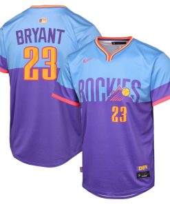 Kris Bryant Colorado Rockies Nike Youth 2025 City Connect Limited Player Jersey - Purple/Light Blue