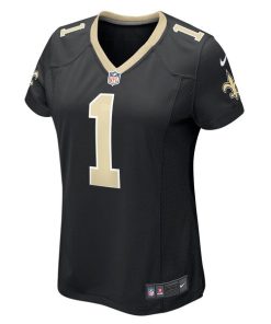 Alternative view of Number 1 Mom New Orleans Saints Nike Women's Game Jersey - Black