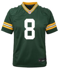 Alternative view of Josh Jacobs Green Bay Packers Nike Youth Team Game Jersey - Green