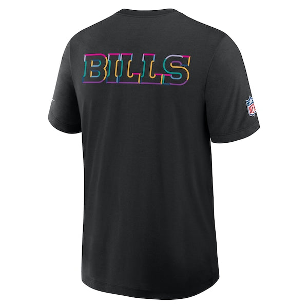 Buffalo Bills Nike 2025 NFL Crucial Catch Tri-Blend Dri-FIT T-Shirt - Black - Image 3