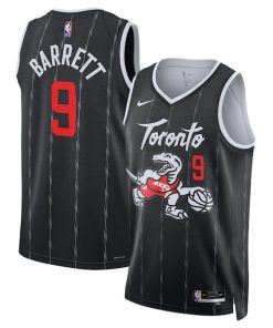 RJ Barrett Toronto Raptors Nike Unisex 2025/26 Swingman Jersey - Black - City Edition