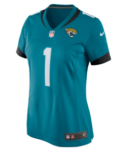 Alternative view of Number 1 Bride Jacksonville Jaguars Nike Women's Game Jersey - Teal