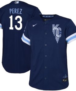 Salvador Perez Kansas City Royals Nike Toddler 2022 City Connect Replica Player Jersey - Navy