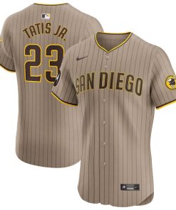 Fernando Tatis Jr. San Diego Padres Nike Alternate Elite Sponsor Patch Player Jersey - Tan