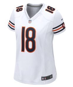 Alternative view of Caleb Williams Chicago Bears Nike Women's 2024 NFL Draft Game Player Jersey - White