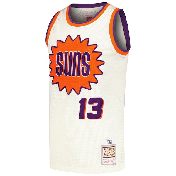 Steve Nash Phoenix Suns Chainstitch Swingman Jersey - Cream - Image 2