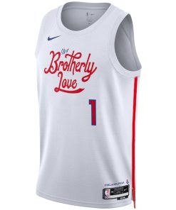Alternative view of James Harden Philadelphia 76ers Nike Unisex 2022/23 Swingman Jersey - City Edition - White