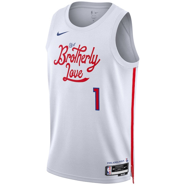 James Harden Philadelphia 76ers Nike Unisex 2022/23 Swingman Jersey - City Edition - White - Image 2