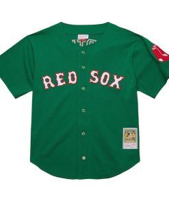 Alternative view of David Ortiz Boston Red Sox Cooperstown Collection Mesh Batting Practice Jersey - Kelly Green