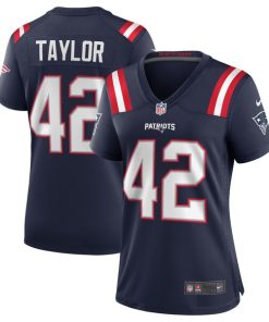 J.J. Taylor New England Patriots Nike Women's Team Game Jersey - Navy