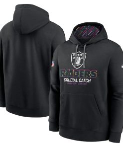 Las Vegas Raiders Nike 2024 NFL Crucial Catch Club Pullover Hoodie - Black