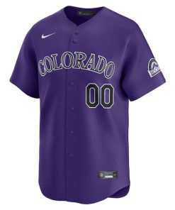 Alternative view of Colorado Rockies Nike  Alternate Limited Custom Jersey?¨C Purple