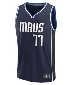 Alternative view of Luka Don?i? Dallas Mavericks  Men's Fast Break Player Jersey - Statement Edition - Navy