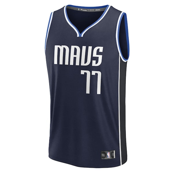 Luka Don?i? Dallas Mavericks Men's Fast Break Player Jersey - Statement Edition - Navy - Image 2