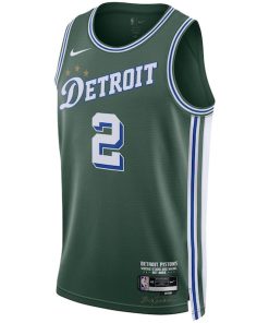 Alternative view of Cade Cunningham Detroit Pistons Nike Unisex 2022/23 Swingman Jersey - City Edition - Green