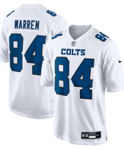 Alternative view of Tyler Warren Indianapolis Colts Nike Fashion Game Jersey - Tundra White/Black