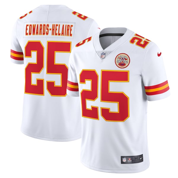 Clyde Edwards-Helaire Kansas City Chiefs Nike Vapor Limited Jersey - White/Red - Image 2