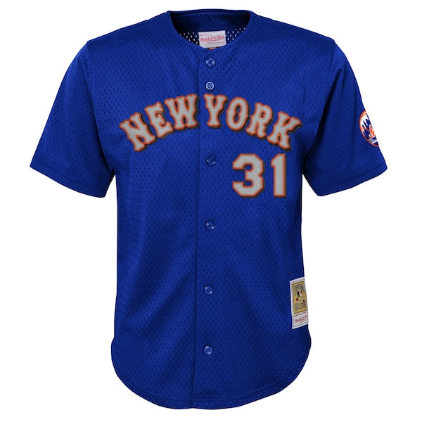 Mike Piazza New York Mets Youth Cooperstown Collection?Mesh Batting Practice Jersey - Royal - Image 2