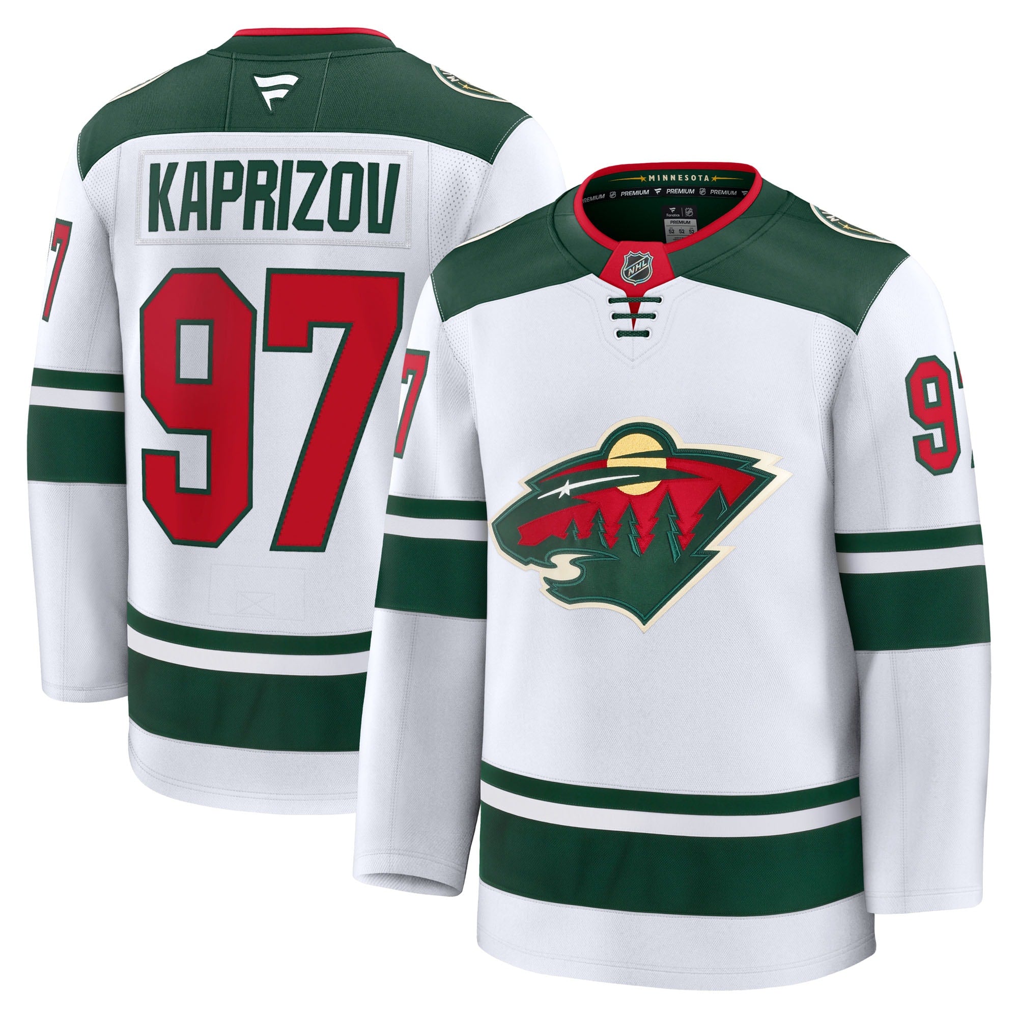 Kirill Kaprizov Minnesota Wild Home Premium Jersey - Green/White - Image 9
