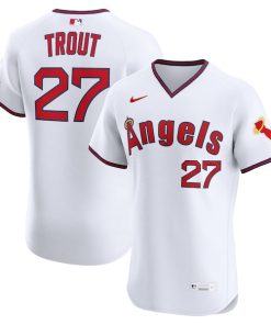 Mike Trout Los Angeles Angels Nike Alternate 2 Elite Jersey - White