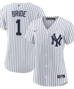 New York Yankees Nike Women's #1 Bride Home Replica Jersey - White