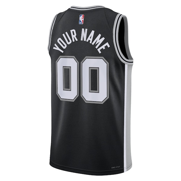 San Antonio Spurs Nike Unisex Swingman Custom Jersey Black - Icon Edition - Image 3