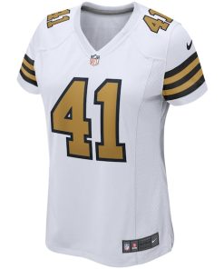 Alternative view of Alvin Kamara New Orleans Saints Nike Women's Alternate Game Player Jersey - White