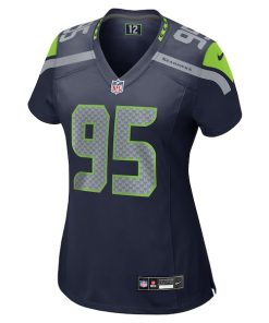 Alternative view of Brandon Pili Seattle Seahawks Nike Women's Team Game Jersey -  College Navy