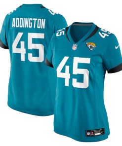 Tucker Addington Jacksonville Jaguars Nike Women's Team Game Jersey -  Teal