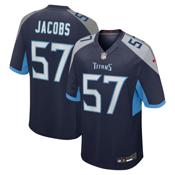 Curtis Jacobs Tennessee Titans Nike Team Game Jersey - Navy - Image 2