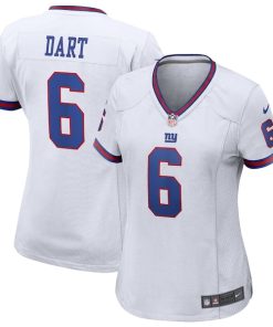 Jaxson Dart New York Giants Nike Women's Alternate Vintage White Game Jersey -  White/Royal