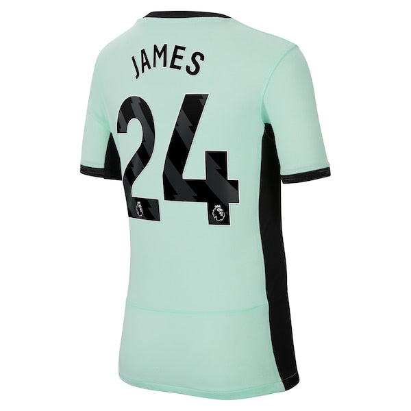 Reece James Chelsea Nike Youth 2023/24 Third Stadium Replica Player Jersey - Mint - Image 3